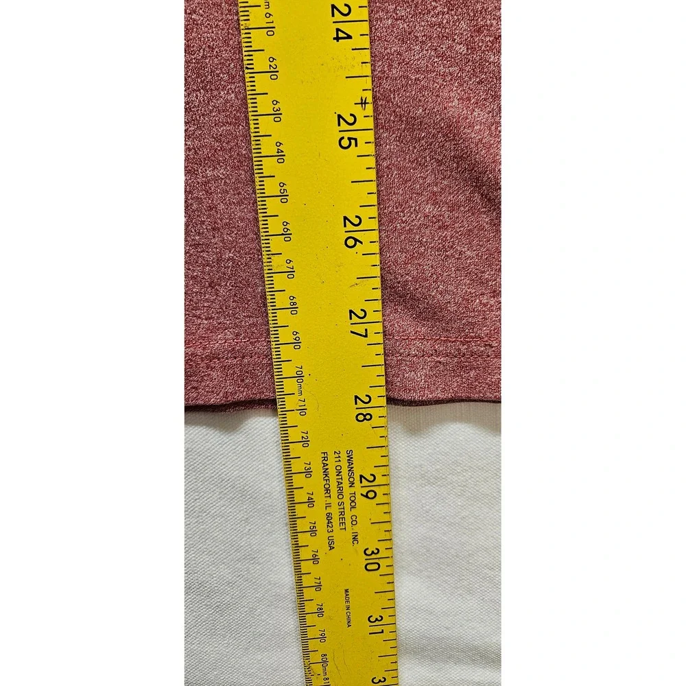 7 Diamonds Mens XXL Red Heather Short Sleeve Chest Pocket Polo Shirt Casual